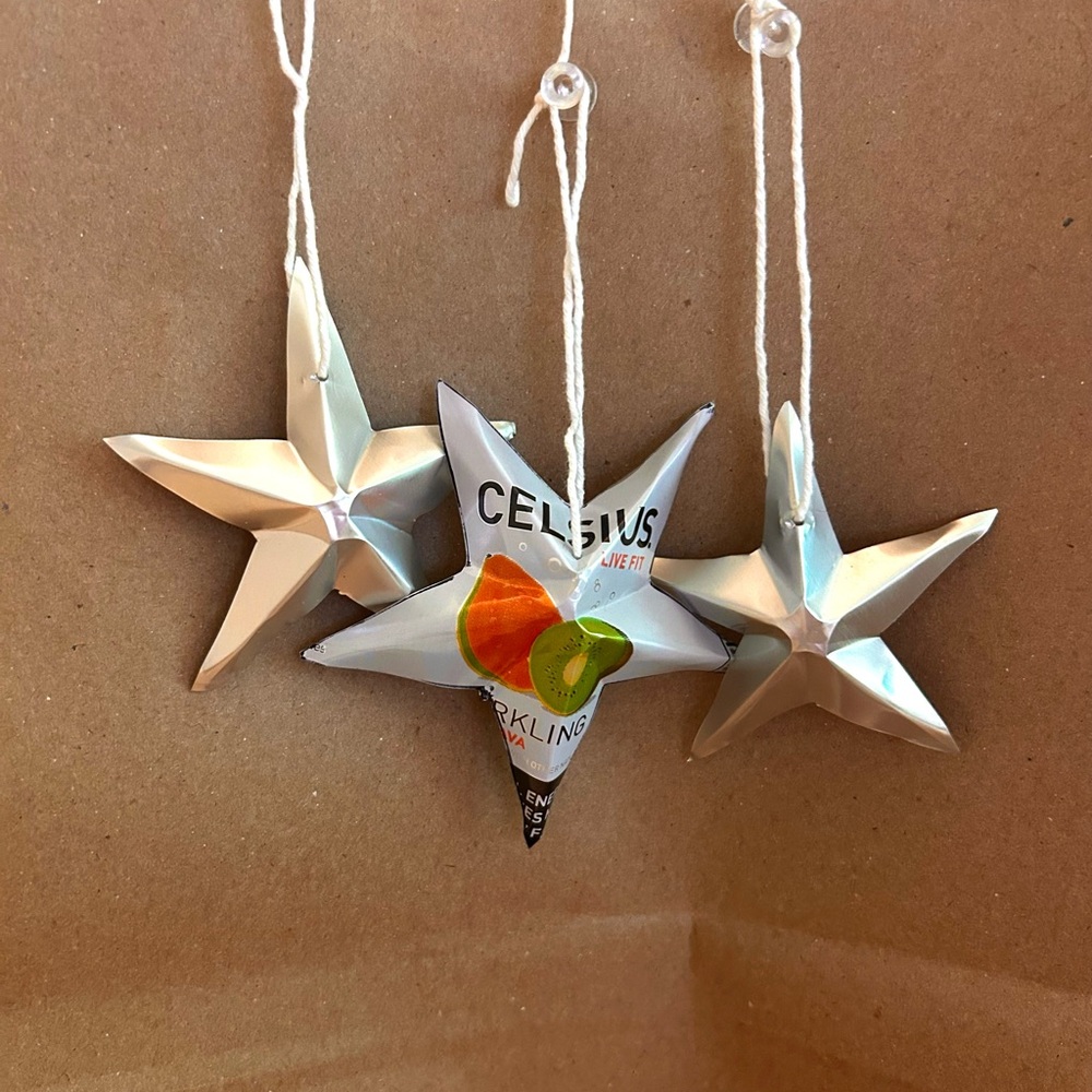 Silver Star Christmas Ornaments